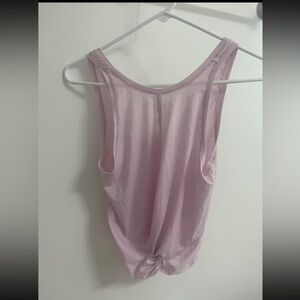 Athleta Cinch Front Light Pink Tank